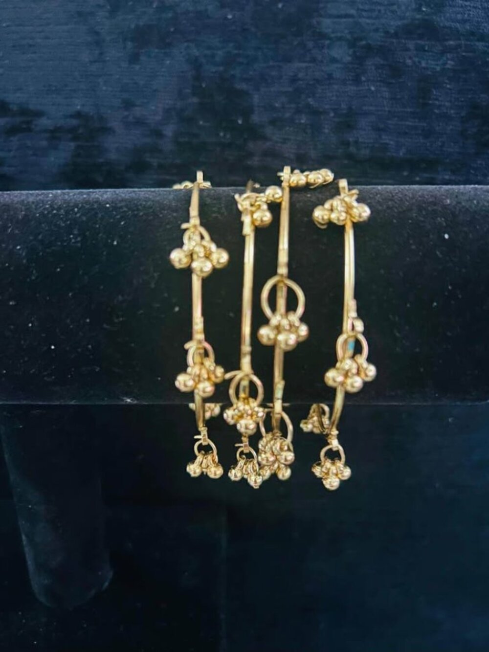 Kashmiri Bangles Set Gold  | 4pcs Traditional Indian Jewelry